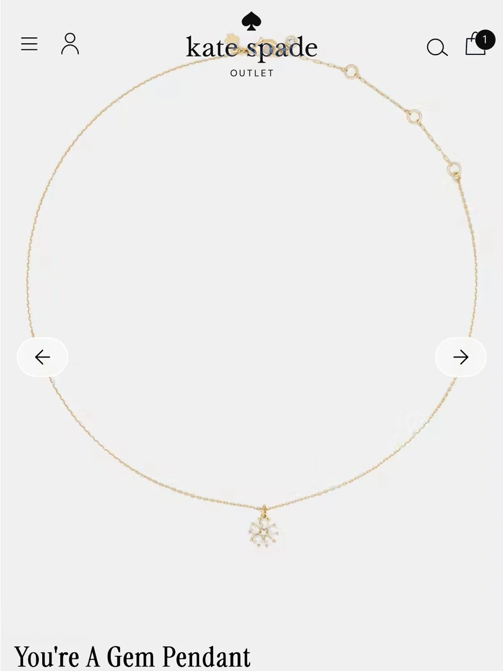 Kate Spade You're A Gem Pendant